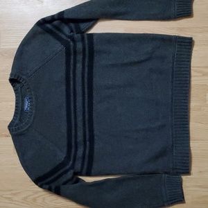American Eagle Sweater Green w/ Black stripes